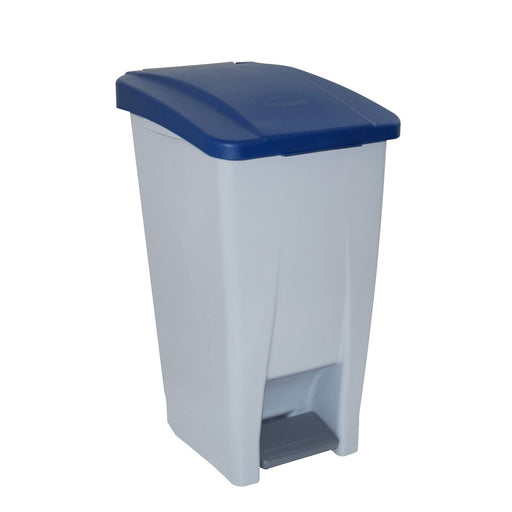 Pedal bin Blue Grey Plastic Rectangular 60 L