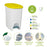 Pedal bin Yellow Rectangular 25 L