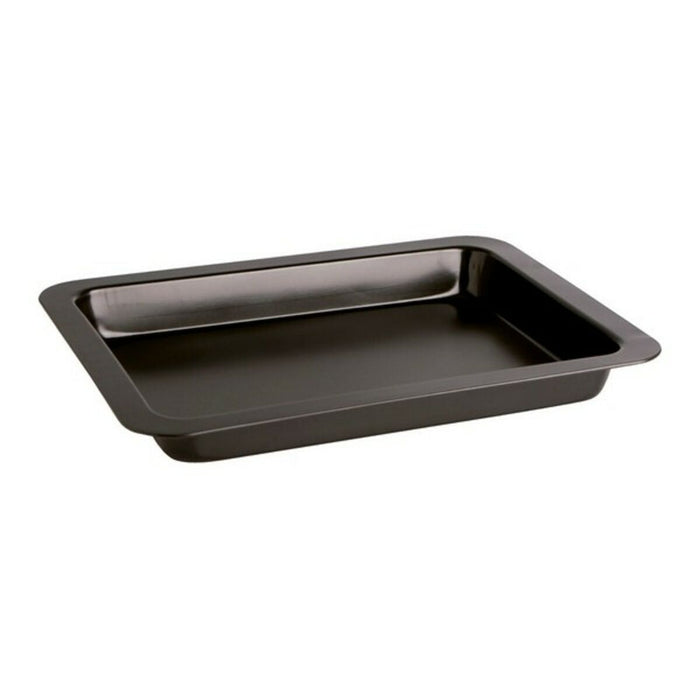 Non-Stick oven Tray Quid Sweet Grey Black Metal 36 x 24 x 4 cm