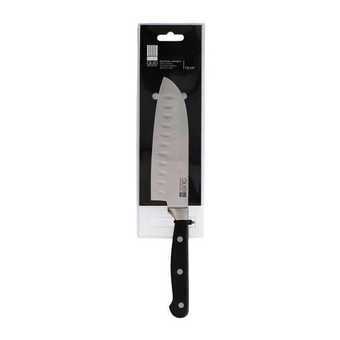 Santoku Knife Quid Professional Inox Chef Black Black Metal (13 cm) (Pack 10x)