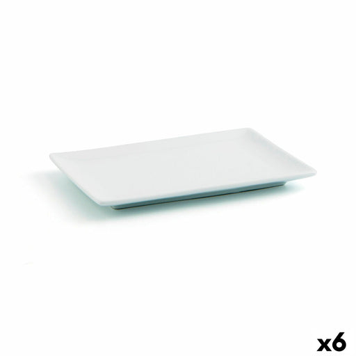 Snack tray Quid Gastro Fun Ceramic White 6 Units