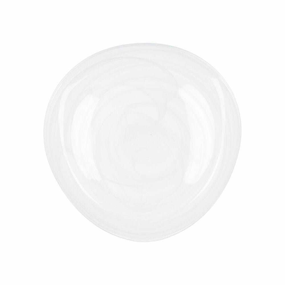 Flat plate Quid Boreal White Glass Ø 30 cm (6 Units) (Pack 6x)