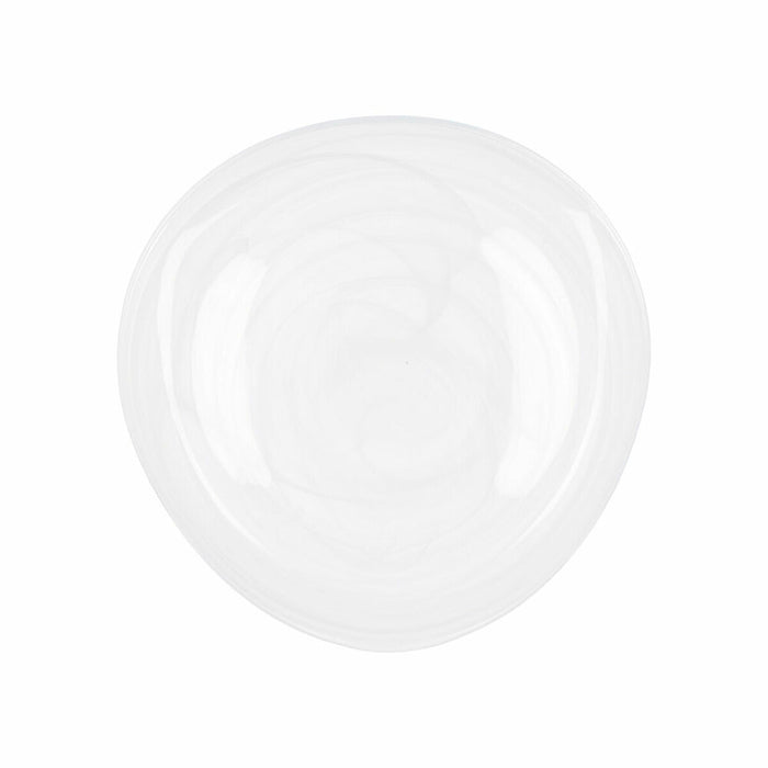 Flat plate Quid Boreal White Glass Ø 30 cm (6 Units) (Pack 6x)