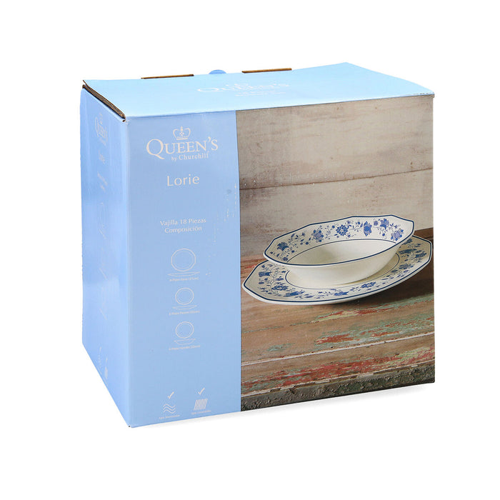 Dinnerware Set Queen´s By Churchill Lorie Ceramic China crockery 18 Pieces