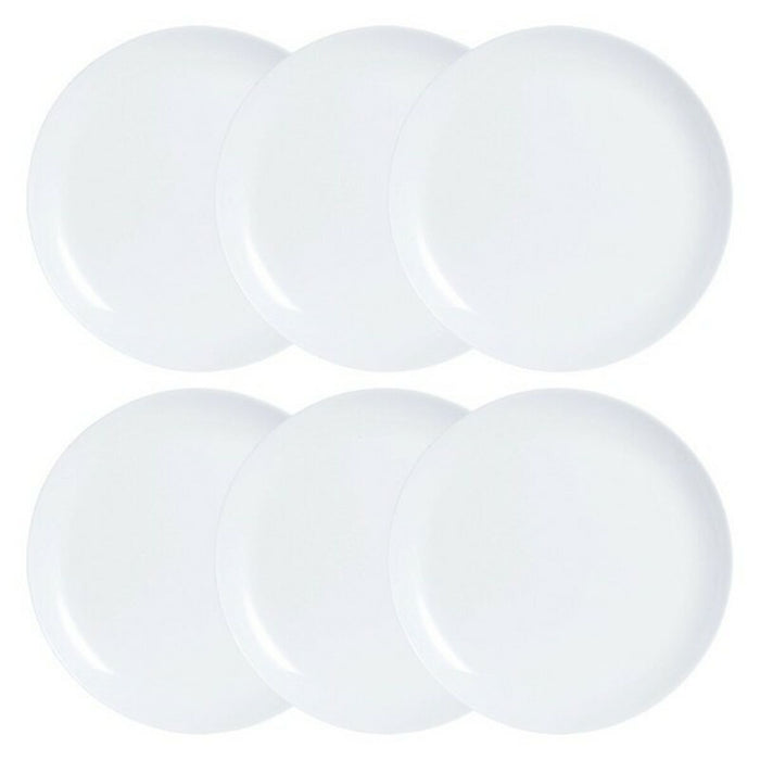 Plate set Luminarc Diwali 6 pcs White Glass