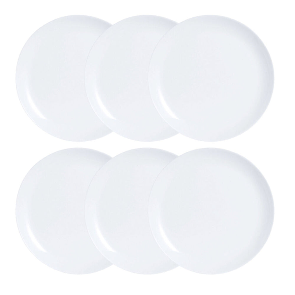 Plate set Luminarc Diwali 6 pcs White Glass