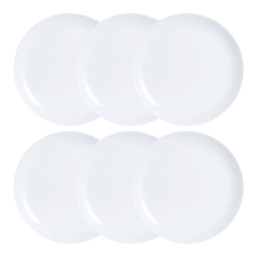 Plate set Luminarc Diwali 6 pcs White Glass