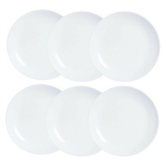 Plate set Luminarc Diwali 6 pcs White Glass 19 cm