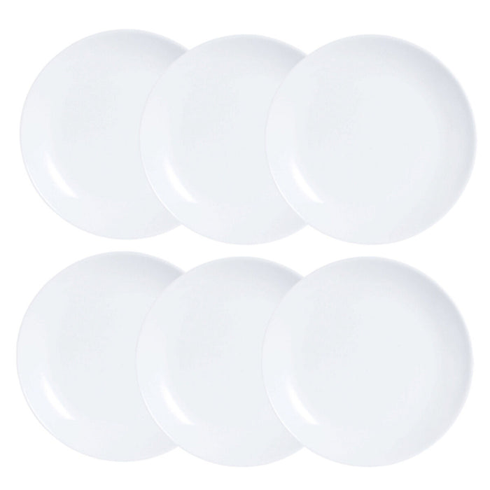 Plate set Luminarc Diwali 6 pcs White Glass 19 cm