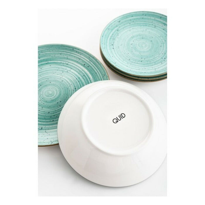 Dinnerware Set Quid Montreal Ceramic Turquoise Stoneware 18 Pieces