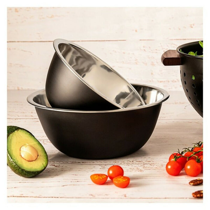 Mixing Bowl Quid Ebano Stainless steel Steel Metal 20 x 9,5 cm (20 x 9,5 cm)