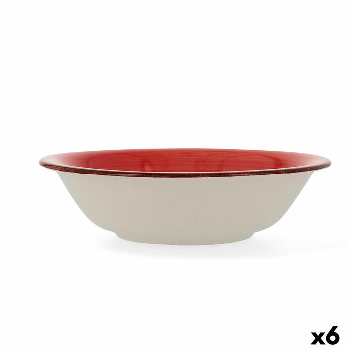 Salad Bowl Quid Vita Ceramic Red (23 cm) (Pack 6x)
