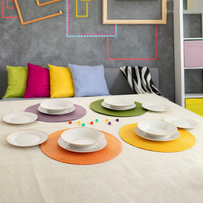 Dinnerware Set Quid Parchis Ceramic Multicolour 12 Pieces