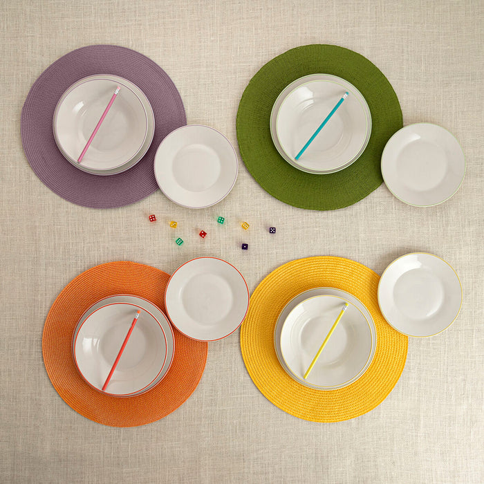 Dinnerware Set Quid Parchis Ceramic Multicolour 12 Pieces