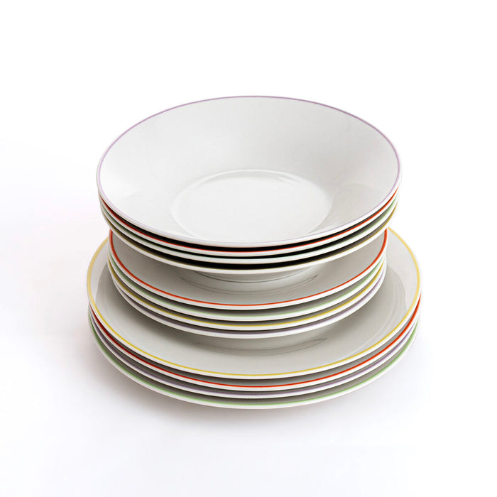 Dinnerware Set Quid Parchis Ceramic Multicolour 12 Pieces