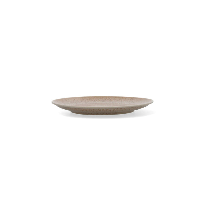 Flat plate Ariane Porous Ceramic Beige Ø 21 cm (12 Units)