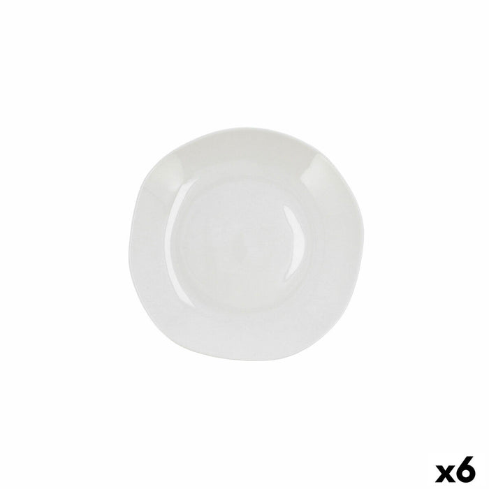 Deep Plate Ariane Earth Ceramic White 23 cm (6 Units)