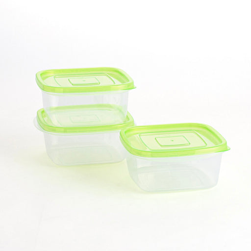 Set of lunch boxes Quid Refresh 3 Pieces Green Plastic