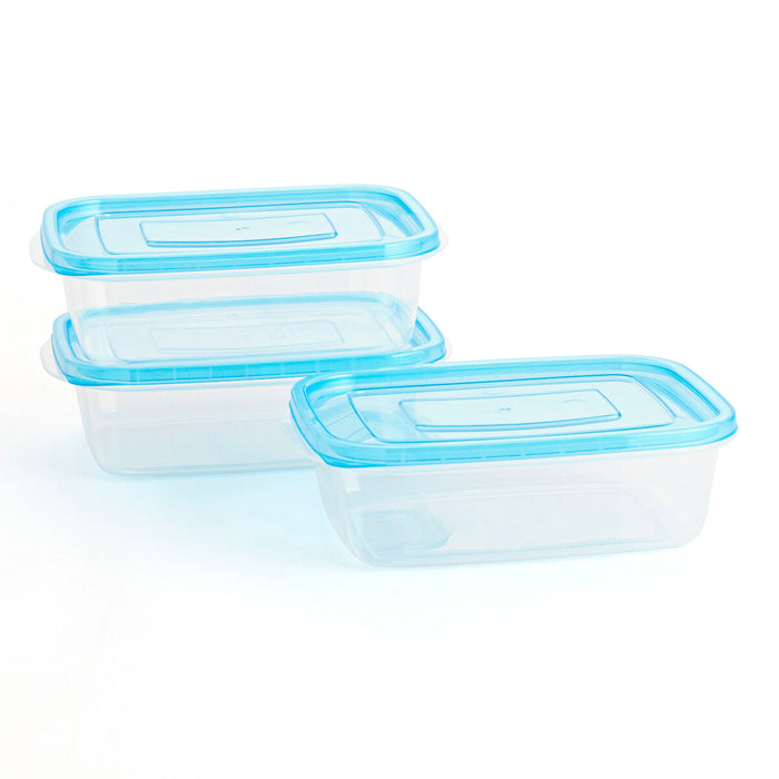 Set of lunch boxes Quid Refresh 3 Pieces Blue Plastic