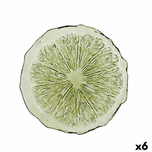 Flat plate Quid Acid Lime Green Glass 21 x 2 cm (6 Units)