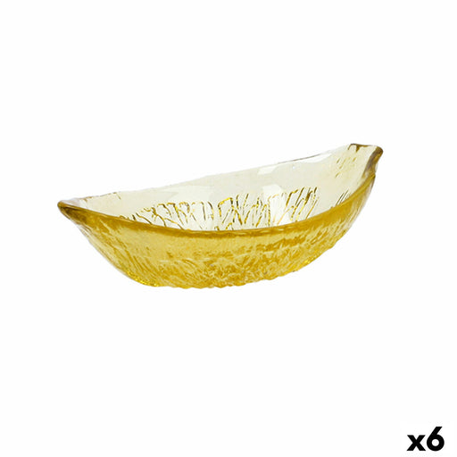 Bowl Quid Acid Lemon 15,5 x 11,5 x 4,5 cm Yellow Glass (6 Units)