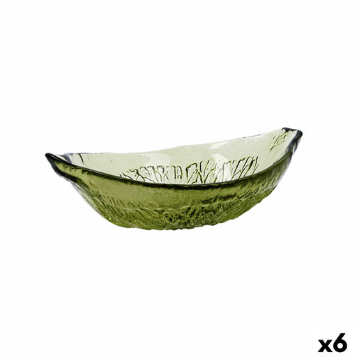 Bowl Quid Acid Lime 15,5 x 11,5 x 4,5 cm Green Glass (6 Units)