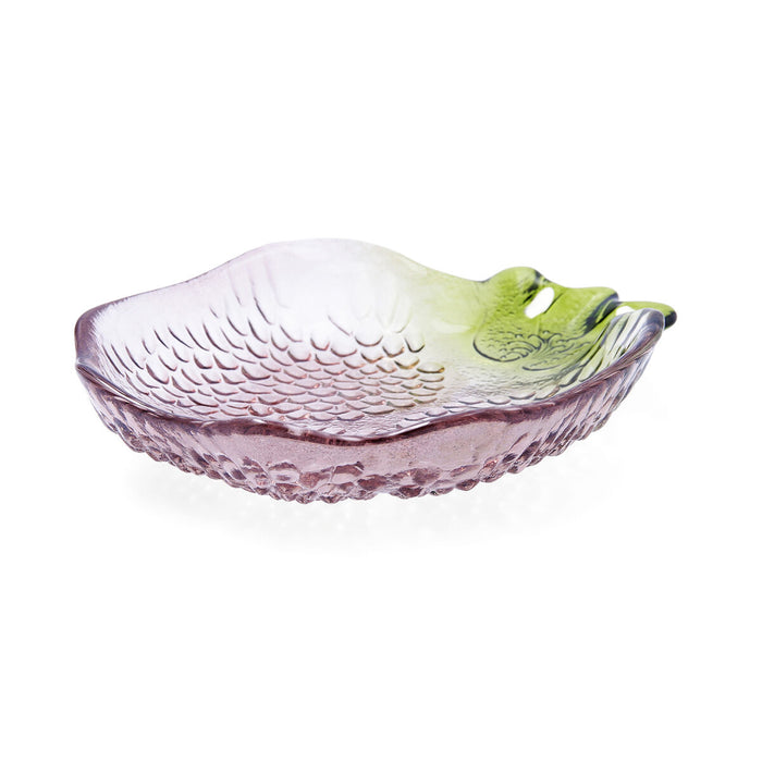 Plate Quid Acid Purple Pomegranate 21 x 17 x 5 cm Glass (6 Units)