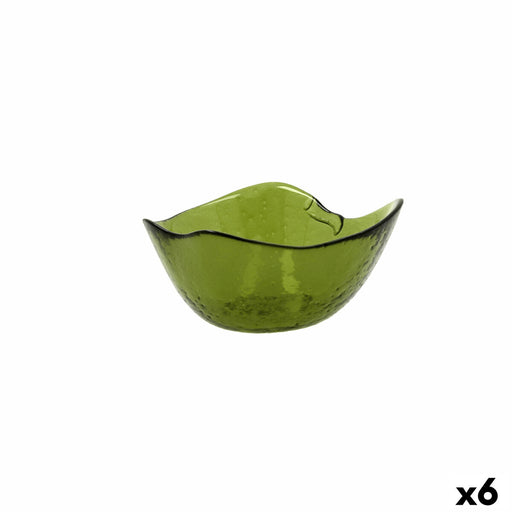 Bowl Quid Acid Apple 13 x 11,5 x 6 cm Green Glass (6 Units)