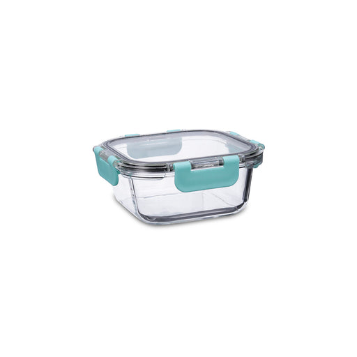 Hermetic Lunch Box Quid Purity Squared 530 ml Transparent Glass