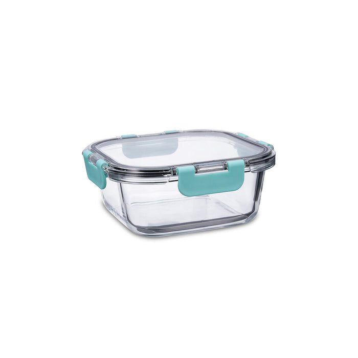 Hermetic Lunch Box Quid Purity Squared 800 ml Transparent Glass