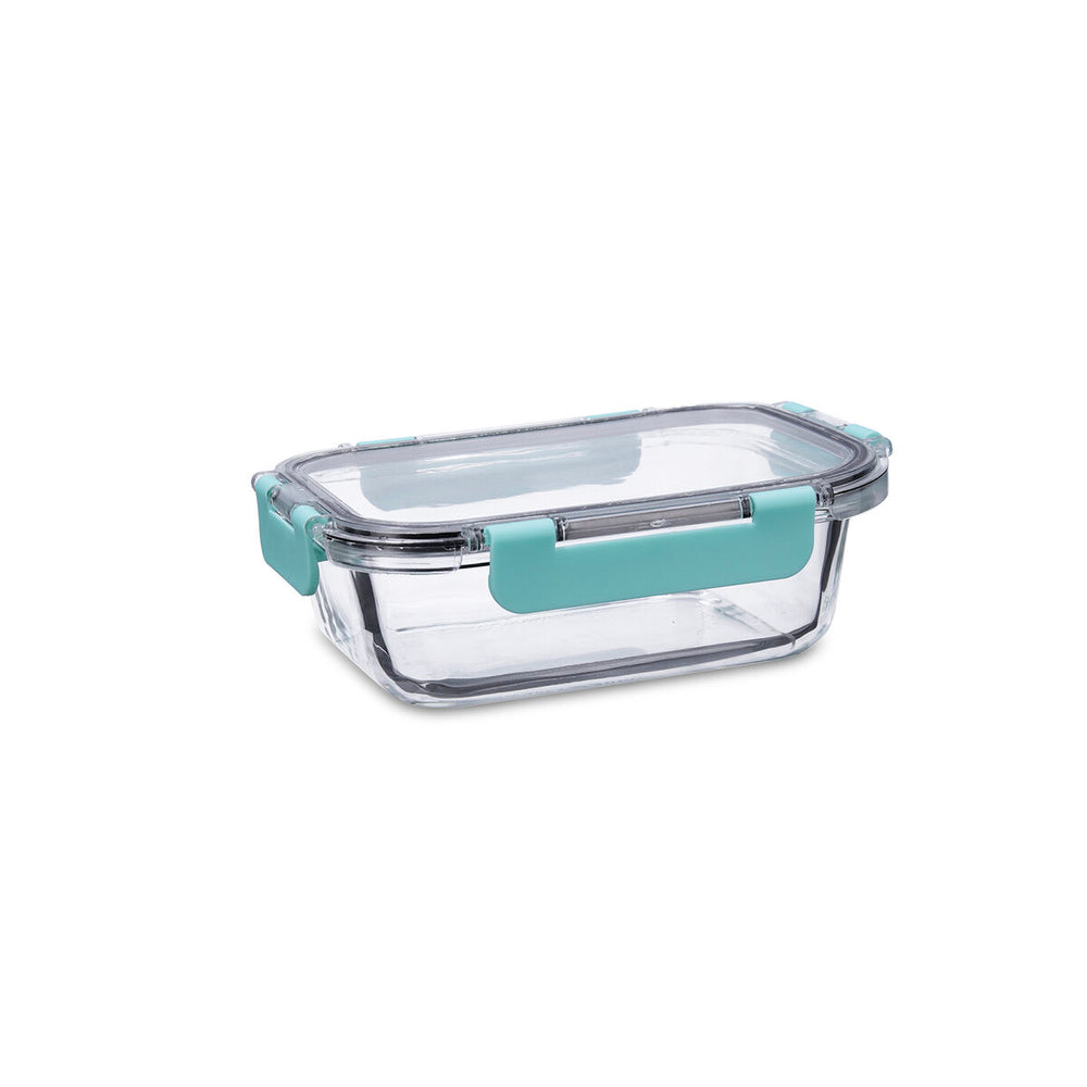 Hermetic Lunch Box Quid Purity Rectangular 630 ml Transparent Glass