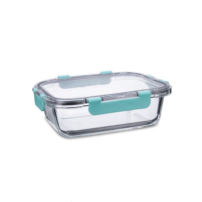 Hermetic Lunch Box Quid Purity Rectangular 1,04 L Transparent Glass