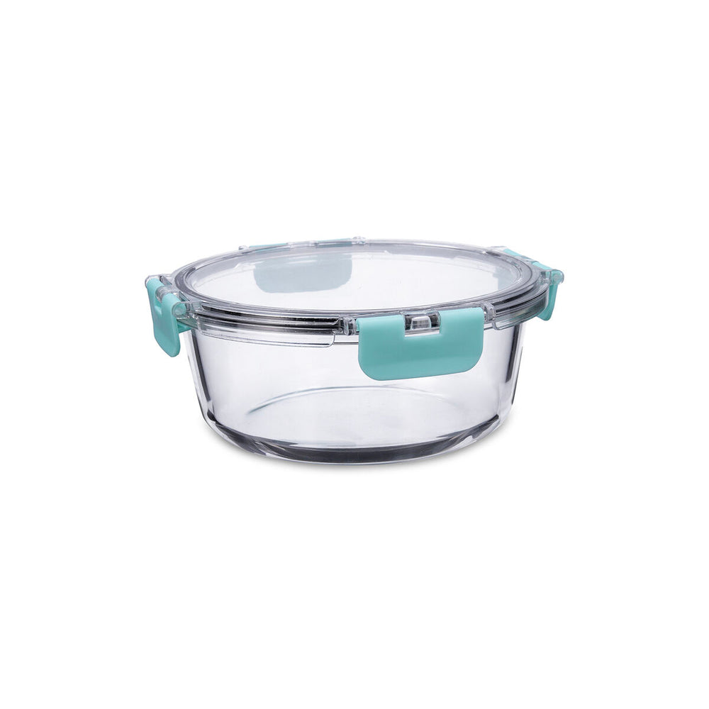 Hermetic Lunch Box Quid Purity Circular 970 ml Transparent Glass