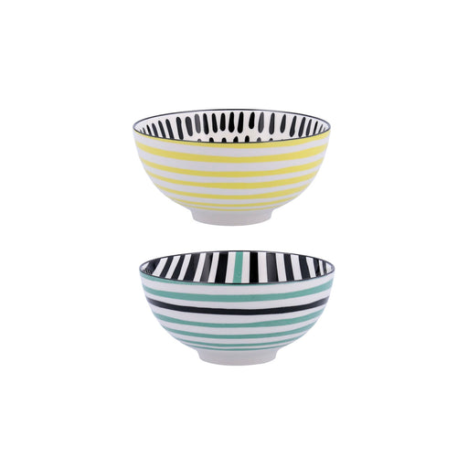 Bowl Bidasoa Zigzag Multicolour Ceramic 15 x 15 x 7,3 cm