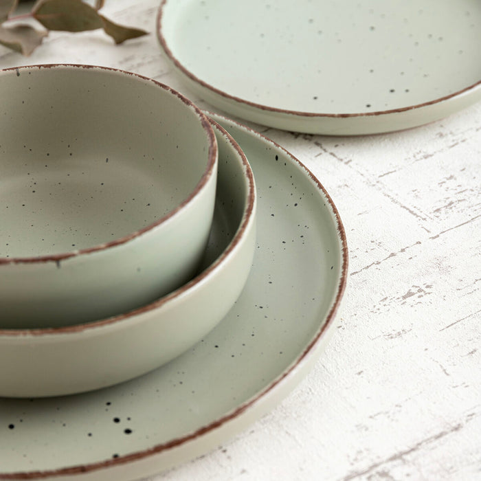 Flat Plate Quid Duna Green Ceramic 26,5 x 2,8 cm