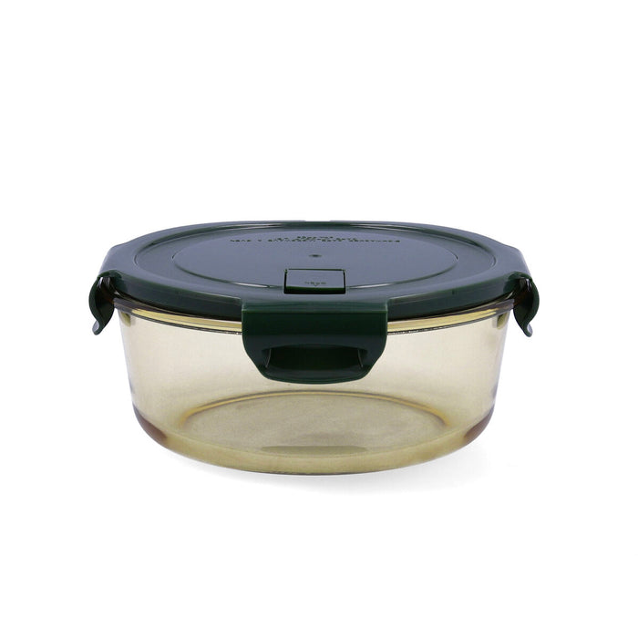 Hermetic Lunch Box Bidasoa Infinity Circular Green Yellow Glass 970 ml