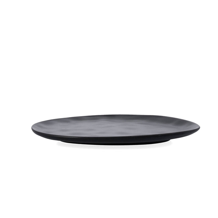 Flat Plate Bidasoa Cosmos Black Ceramic Ø 23 cm