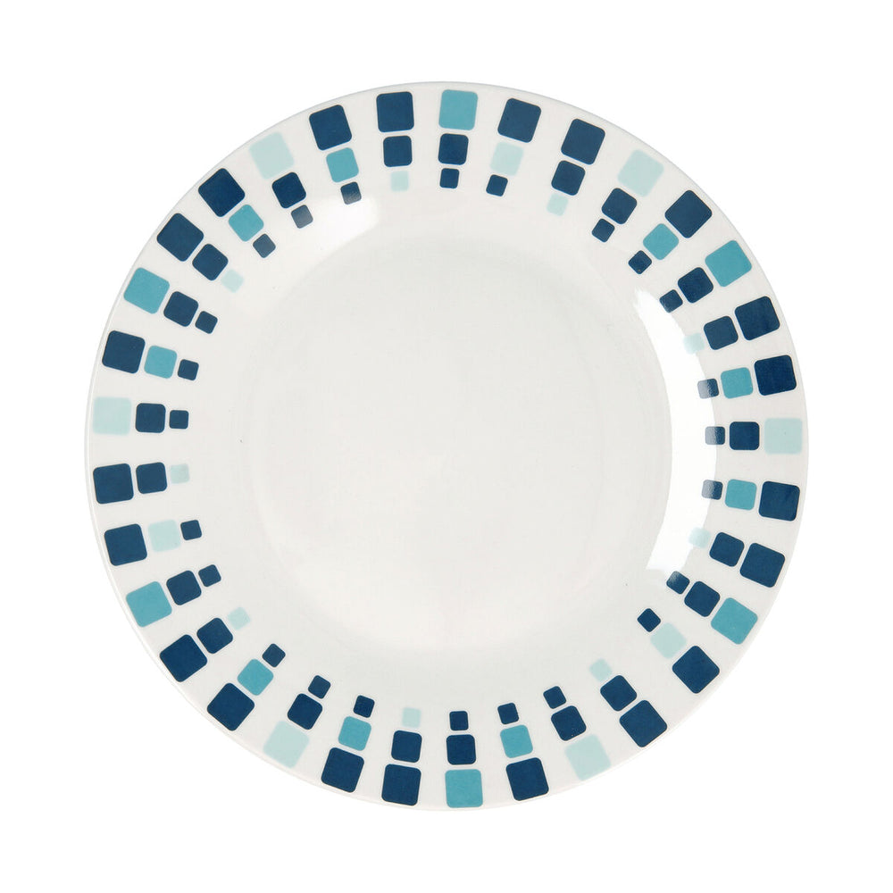 Flat Plate Quid Simetric Blue Ceramic Ø 23 cm