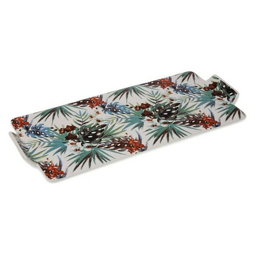 Tray Versa Tropical Porcelain (16,3 x 2,5 x 36,5 cm)