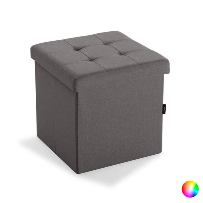 Detachable Pouffe linen MDF Wood (38 x 37,5 x 38 cm)