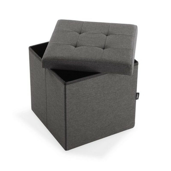 Detachable Pouffe linen MDF Wood (38 x 37,5 x 38 cm)