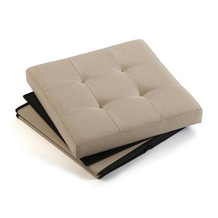 Detachable Pouffe linen MDF Wood (38 x 37,5 x 38 cm)