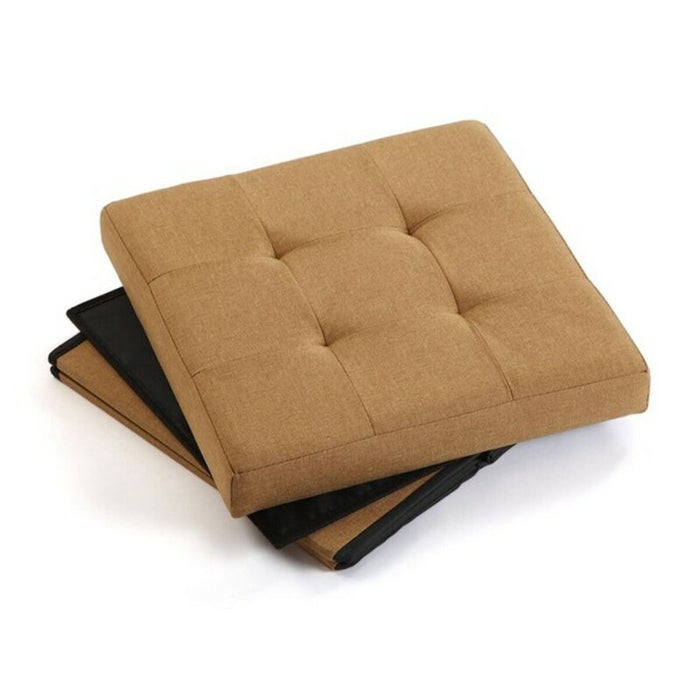 Detachable Pouffe linen MDF Wood (38 x 37,5 x 38 cm)