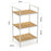 Bathroom Shelves Versa White Metal PVC Bamboo (32,5 x 70 x 39 cm)