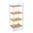 Bathroom Shelves Versa White Metal PVC Bamboo (32,5 x 95 x 39 cm)