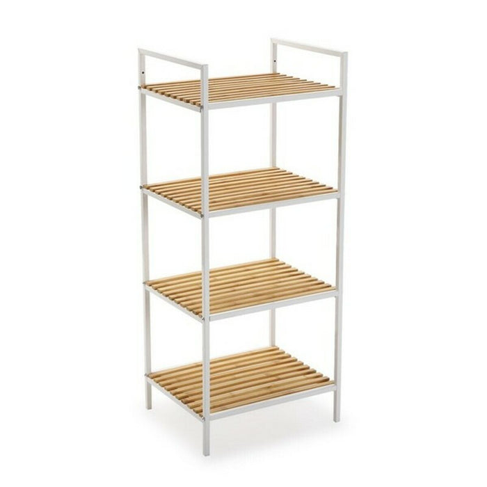 Bathroom Shelves Versa White Metal PVC Bamboo (32,5 x 95 x 39 cm)