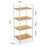 Bathroom Shelves Versa White Metal PVC Bamboo (32,5 x 95 x 39 cm)