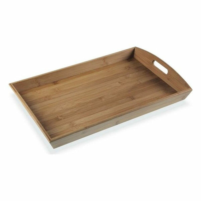 Tray Versa Black Wood Bamboo Aluminium 32 x 6,5 x 50 cm