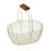 Fruit Bowl White Wood Metal (18 x 9,5 x 23,5 cm)