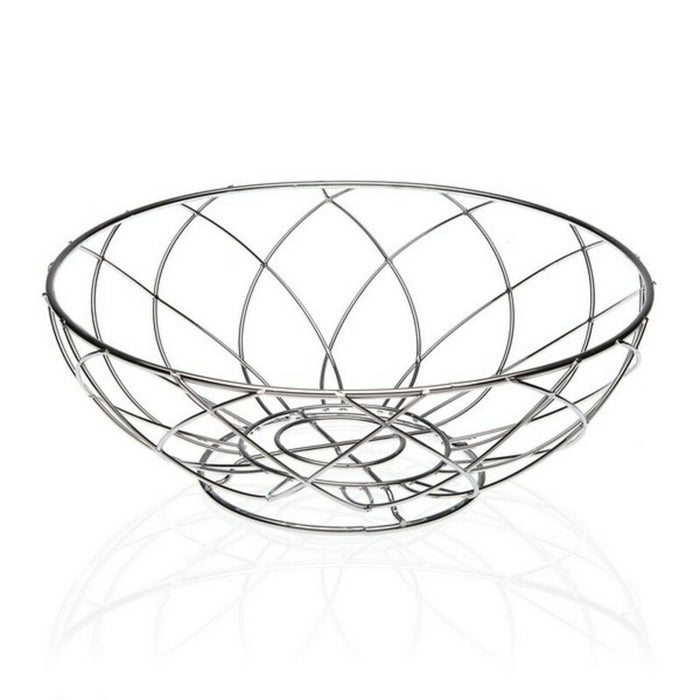 Fruit Bowl Versa Metal Chromed Steel (26 x 9,5 x 26 cm)